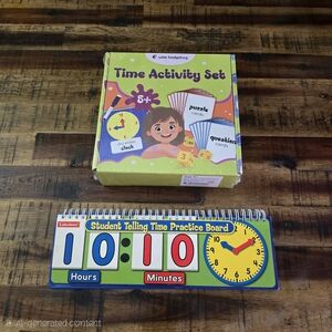 Kids Learning Time Activity Set Clock Board Educational Toy NEW Ages 5+